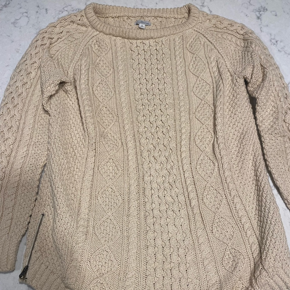 Cozy cable knight sweater